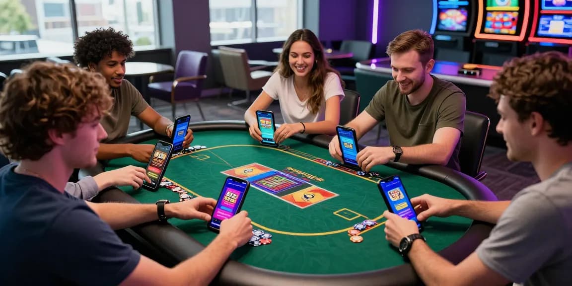 Players enjoying online games at B52 CLUB with vibrant atmosphere, modern lounge, and immersive technology.