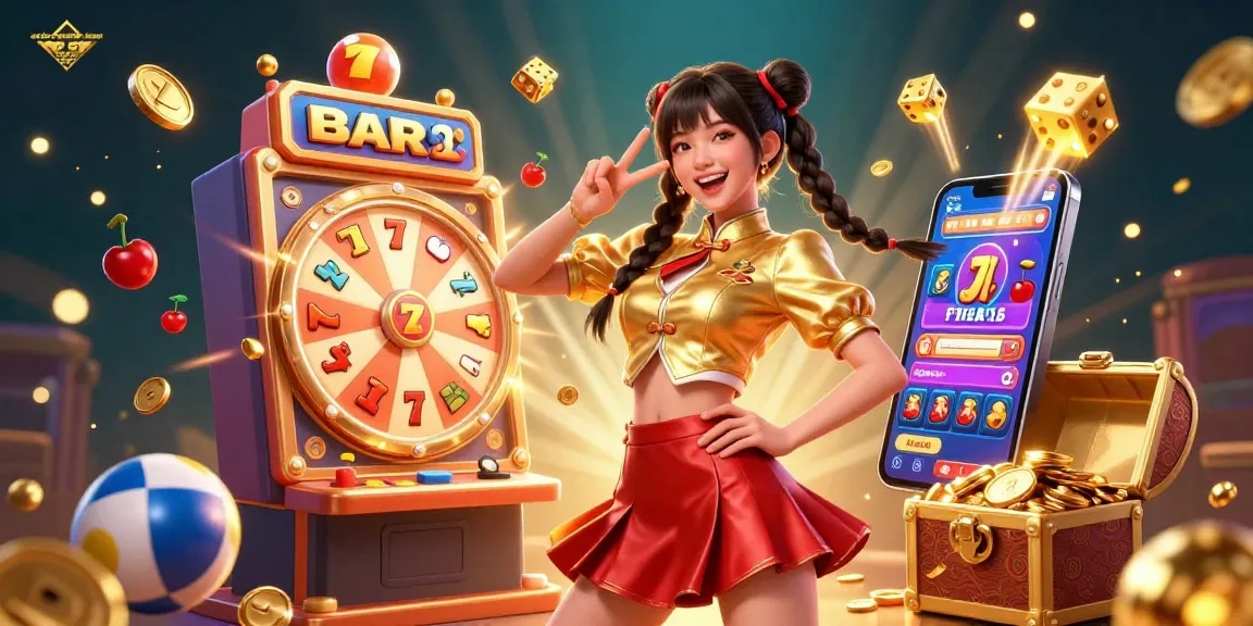 Experience the dynamic excitement of an online casino ohne oasis with vibrant symbols and a fun centerpiece.