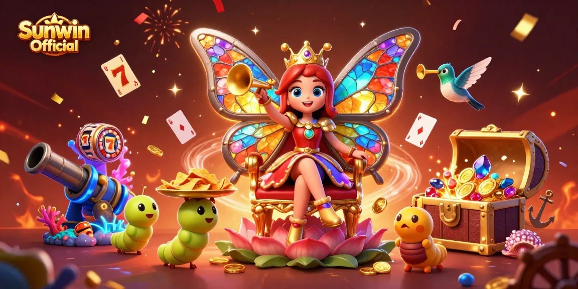 Engage with exciting gameplay featuring Sunwin Official in a dazzling casino fantasy scene.