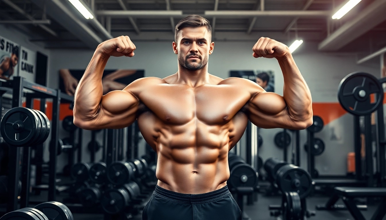 Optimierung von Muskelmasse mit Trenobal Trenbolone Compound in einem Trainingsstudio.