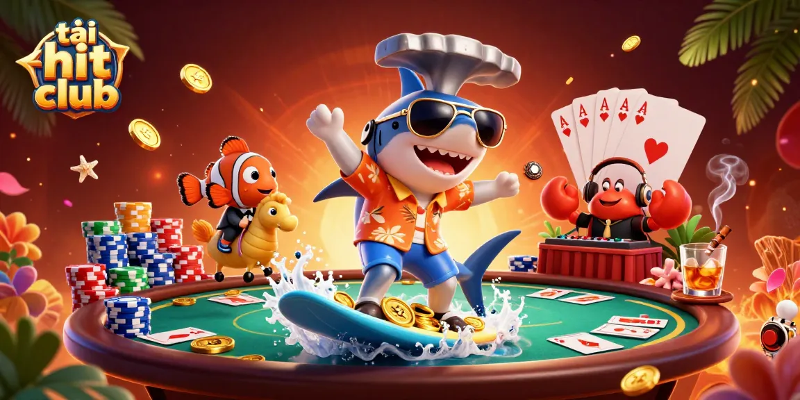 Engage in tải hit club with a vibrant casino-themed scene showcasing dynamic characters and rich gaming elements.