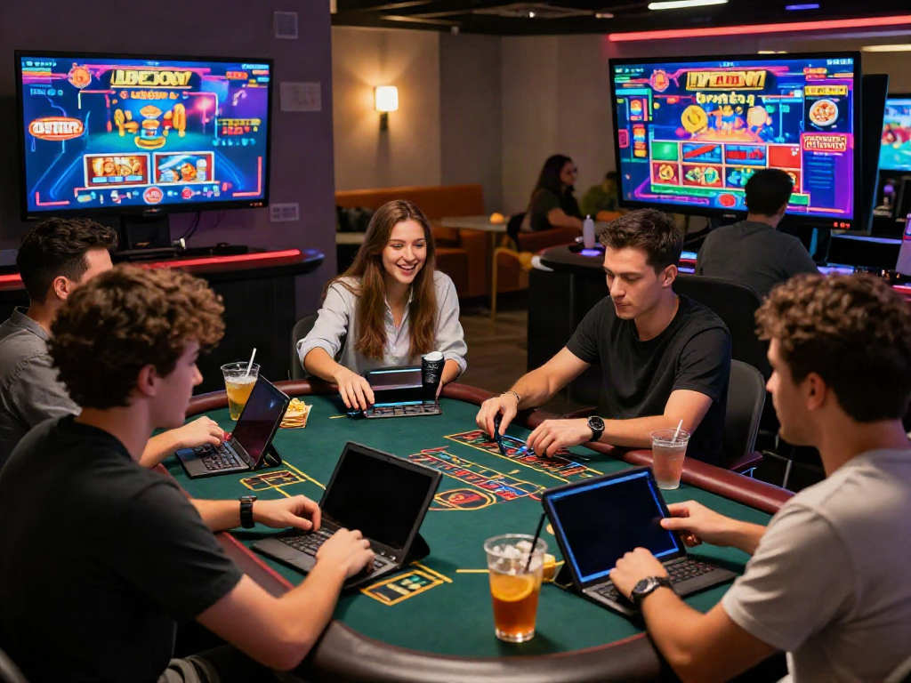 Exciting online gaming scene at https://ta888.br.com/ with players enjoying a casino experience.