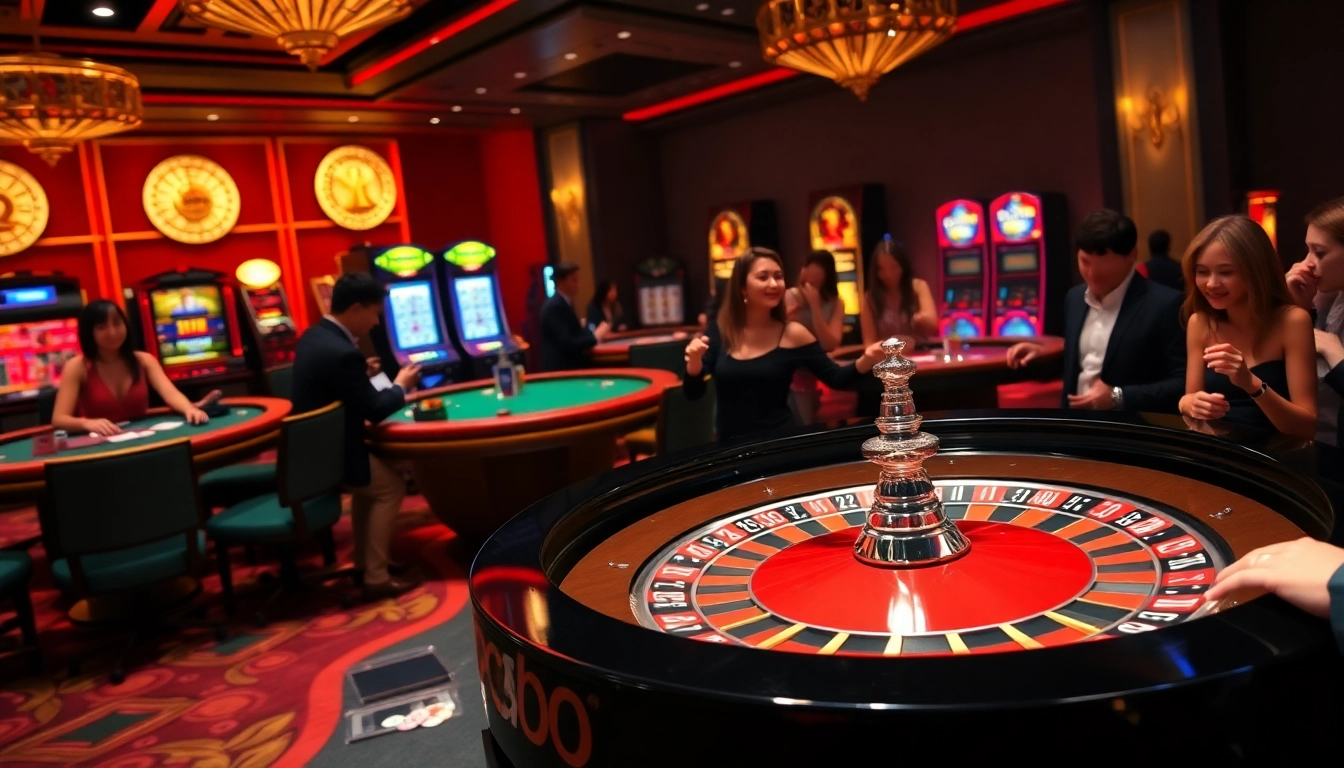 PG88-themed roulette table attracting enthusiastic players in a vibrant casino atmosphere.