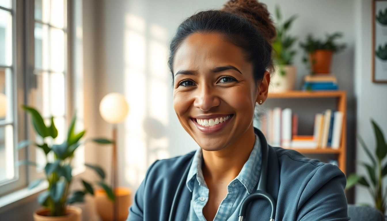 Promoting mental health awareness with a professional therapist in a warm, supportive environment.